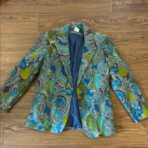 Size 10 Cotton Paisley Harve Benard Blazer